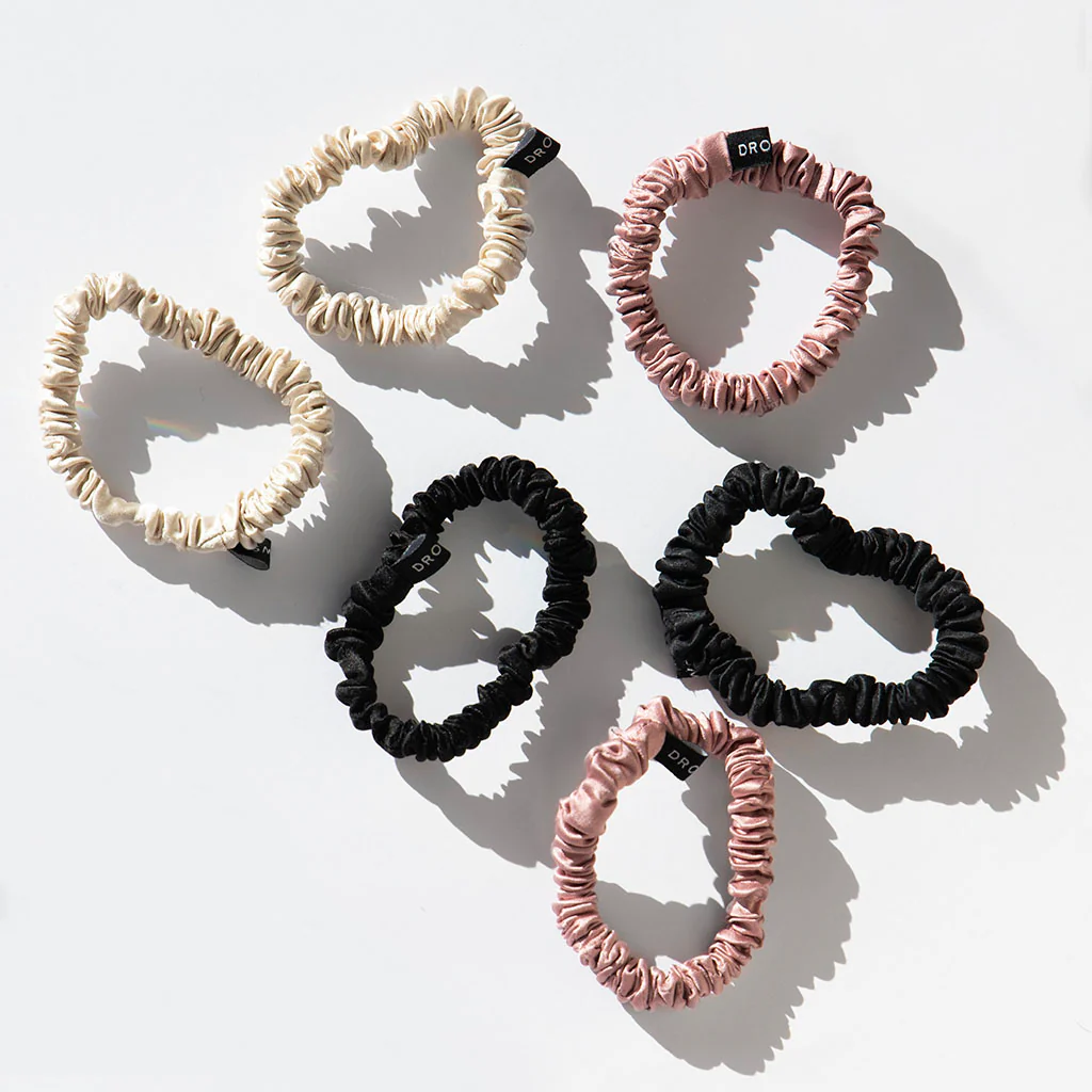 Skinny Scrunchie Set - Rose, Dusty, Black - Image 7
