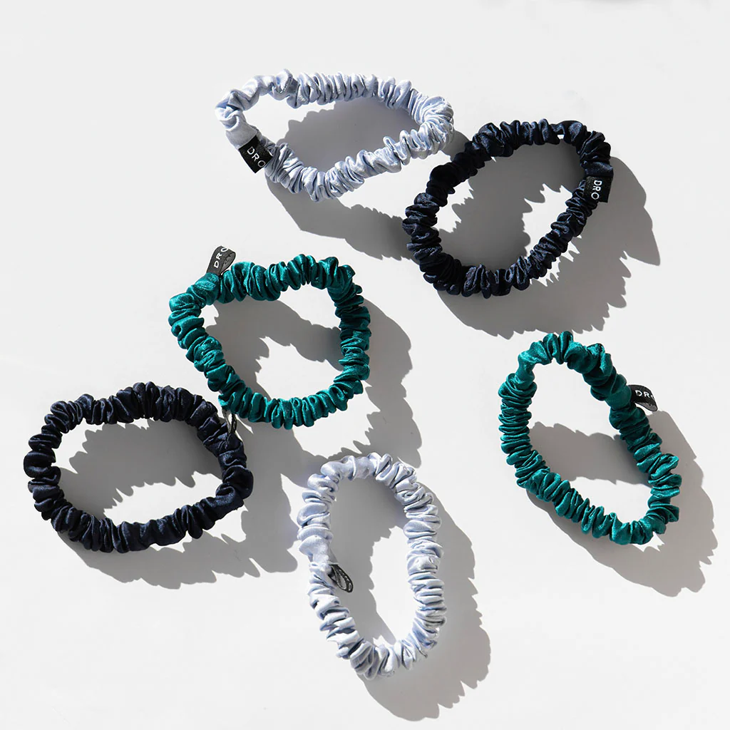 Skinny Scrunchie Set -  Blue & Green Shades - Image 6