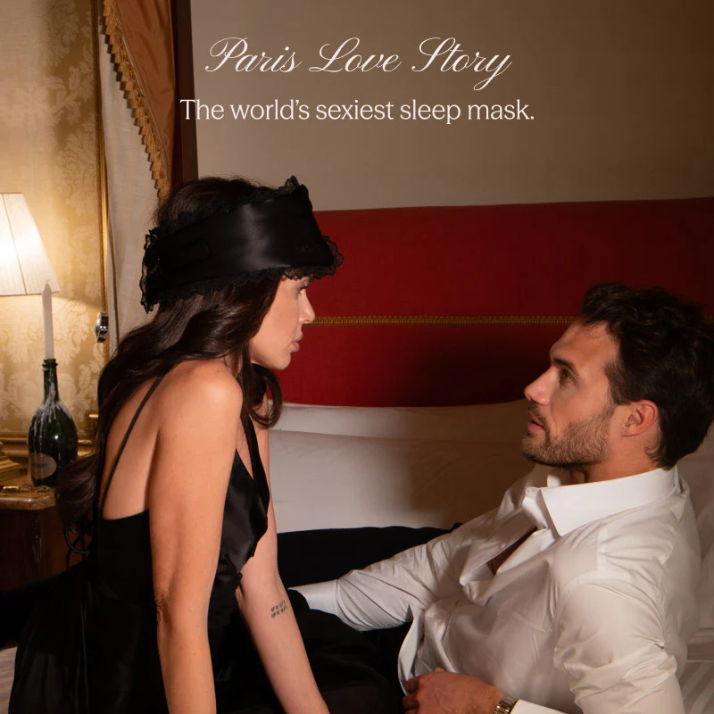 Paris Love Story - Black Jade Sleep Mask + Pouch - Image 5
