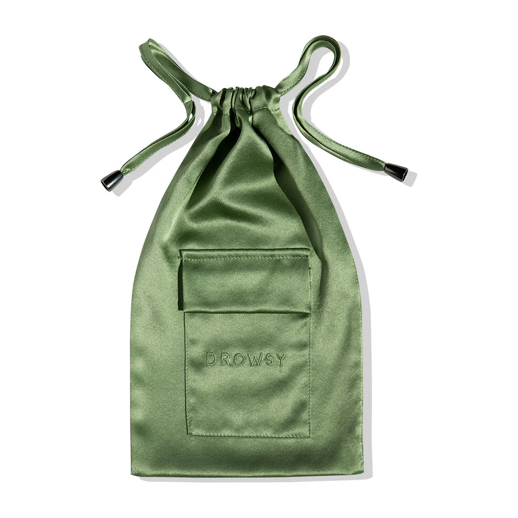Pistachio Green Silk Carry Pouch - Image 2