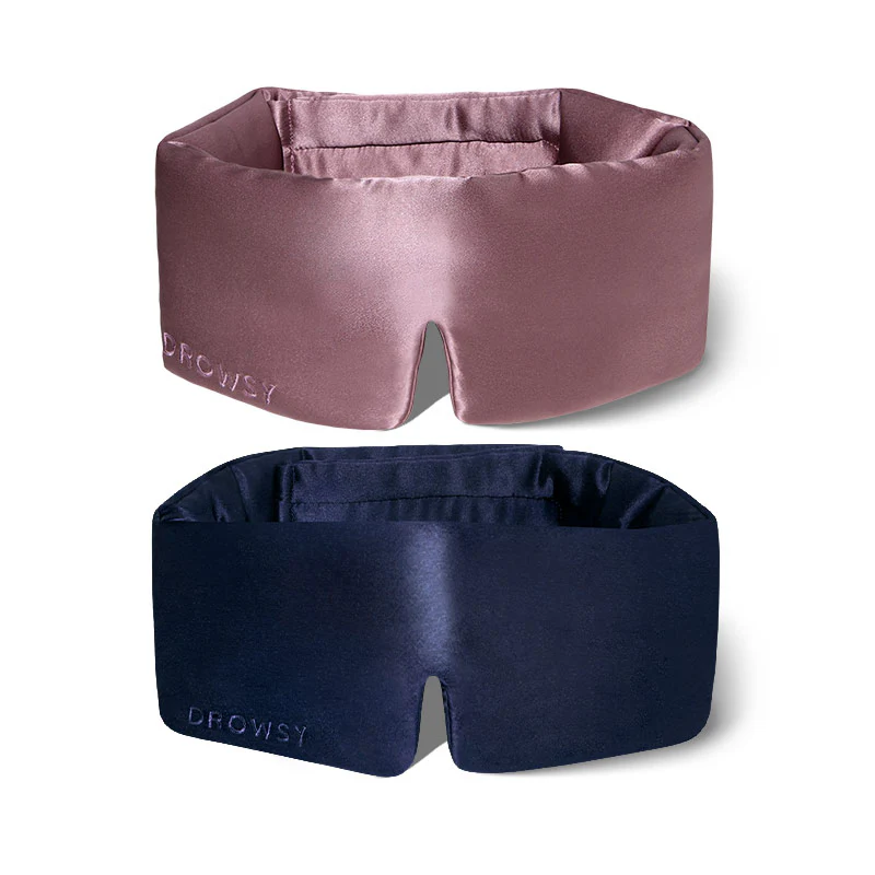 2-Pack Sleep Masks | Midnight Blue + Damask Rose